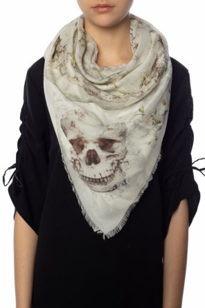Floral motif scarf, zdjęcie 2 Floral motif scarf od Alexander McQueen